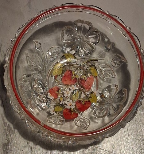 Vintage clear glass round - 4,