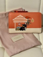 NEW Radley All Aboard Bi-Fold Purse ~ Orange and Cream.