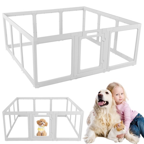 Clear acrylic dog playpen - clear,