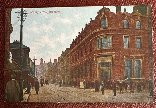 Antique postcard leicester - antique,