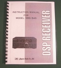 JRC NRD-545 Instruction Manual - Premium Card Stock Covers & 28lb Paper!