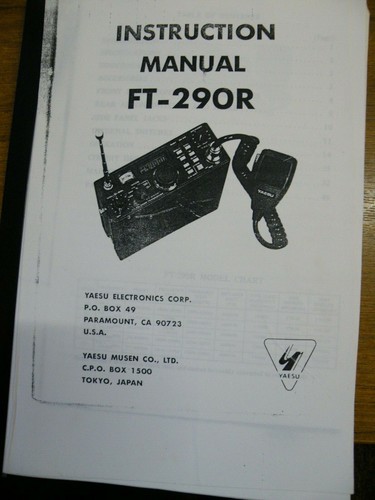 290r yaesu instruction - ft-290r,