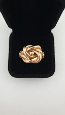 Mens Solid 9ct Yellow Gold Knot Ring, 375 Fully Hallmarked.