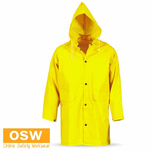 Pvc rain jacket yellow 4 - pvc,