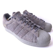 Adidas Superstar Flannel Grey Trainers UK 9.5 Men's Sneakers Originals