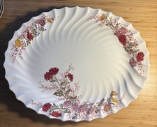 Vintage Copeland Spode Scalloped Oval Serving Platter Fairy Dell Large 17"x13.5"