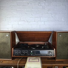 Dynatron SRX 60 Record Player, Cassette, Tuner w/ Speakers For Restoration 