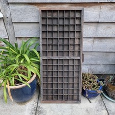Original Vintage Wooden Printers Tray Drawer Letterpress  Wall Display tray 