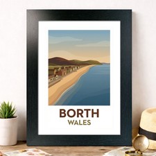 Borth, Wales Travel Poster