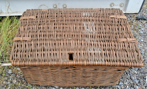 Vintage wicker basket ideal - wicker,