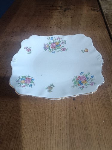 Vintage china cake plate - vintage,