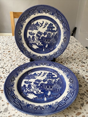 Willow pattern dinner - willow, plates