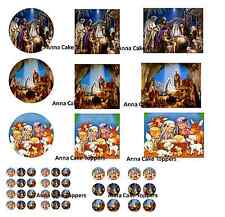 Christmas Xmas Nativity Manger Cake Cupcakes Toppers A4/A3 up to 16inch