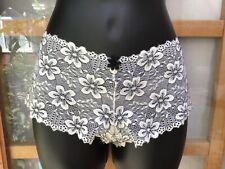 La Senza Cream & Taupe Lace Shorts / French Knickers Size 10 or 14 BNWOT