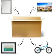 Large Cardboard Boxes x 5 Bike Box TV Removal Cardboard Mirror Frame Shipping