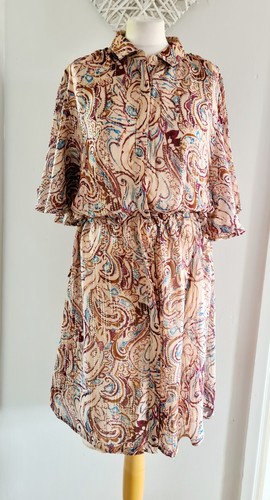 Next chiffon beige burgundy - next,