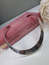 Vintage Sterling Silver Taxco Mexico Torque Necklace Choker Modernist Classic...