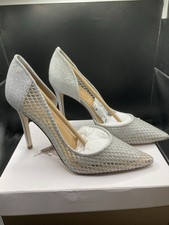 Jessica Simpson Prizma D’Orsay Silver Pumps UK 6 Stiletto Heels Party Shoes