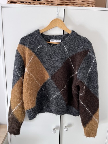 Zara argyle jumper - argyle,