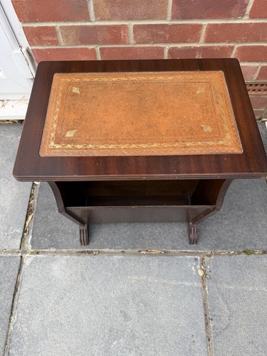 Leather top mahogany - , magazine