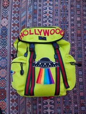 Gucci embroidered Hollywood backpack, genuine, new, unused, yellow mesh