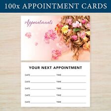 100 x Appointment Cards Wedding Hair Hairdresser Stylist Beauty Salon FREEPOST