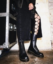 Iconic Dr Martens 14-eye 1914 Unisex Statement Combat Commando Army Boots 6 UK