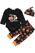My First Halloween Outfit Infants  Halloween Pumpkin Costumes 3-6 Month Set Of 3