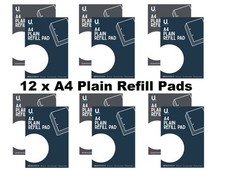 12 x A4 Plain Refill Pads