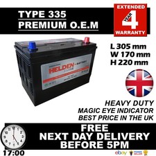 12V Car Battery Heavy Duty Type 249/335 4 Year Warranty LION SEALED 24HR**Del ££