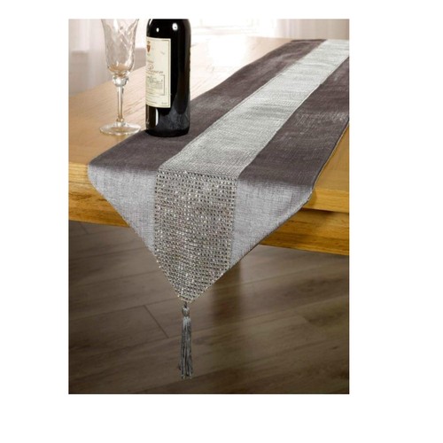Eclat silver table runner - silver,