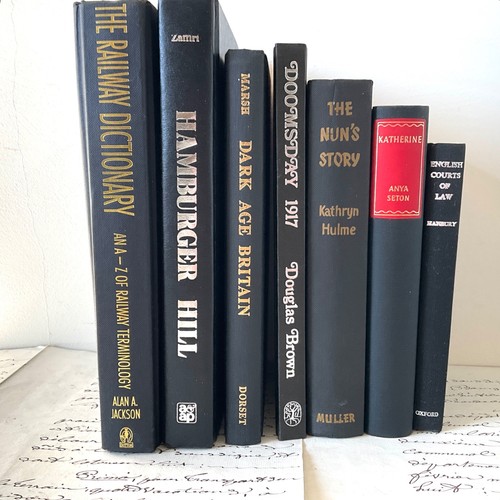 Black vintage hardback books - vintage,