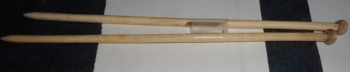 Vintage knitting needles - needles, bone