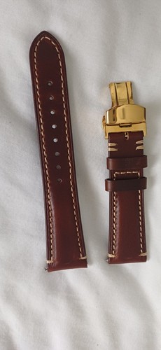 22mm brown leather strap - 22mm,