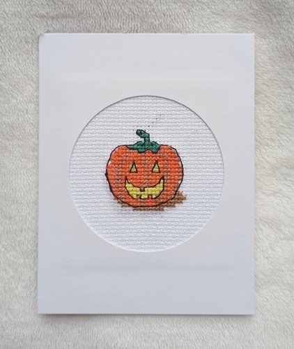 Handmade cross stitch card - handmade,