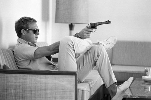 Steve mcqueen all white gun - mcqueen,