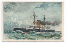 HMS OCEAN Canopus class Battleship Royal Navy ARCHIBALD WEBB PC Ernest Nister