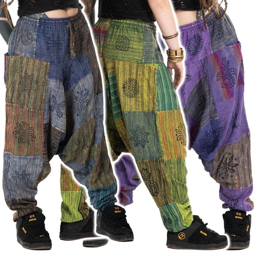 Patchwork harem trousers - harem,