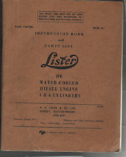 1966 Instructions & Spare Parts List for Lister HW Water Cooled Diesel Engines
