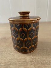 Vintage Hornsea Heirloom Tall Sugar Bowl Or Preserve With Lid 1970s