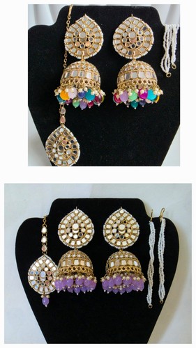 Indian mirror jhumka jewellery - mirror,