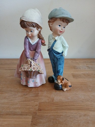 Vintage garden couple - vintage, figures