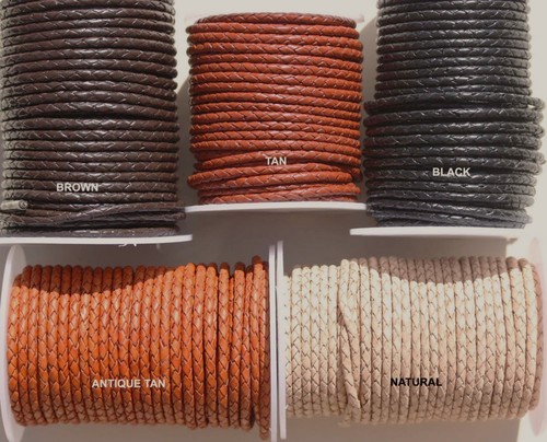 Leather cord bolo braided - cord,, bolo,