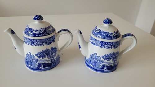 Spode blue italian teapot - spode,