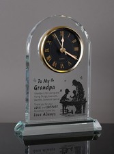Grandpa Glass Clock Gift from