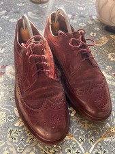 Dr Doc Martens Oxblood Cherry Red Leather &Suede Brogue UK9 EU43 US10 Rockabilly