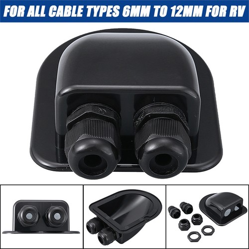 Waterproof double cable entry