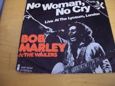 BOB MARLEY - NO WOMAN , NO CRY -(LIVE!) -VINYL -7" -VG/G+