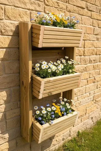 Cascading tier wall - wall, planter