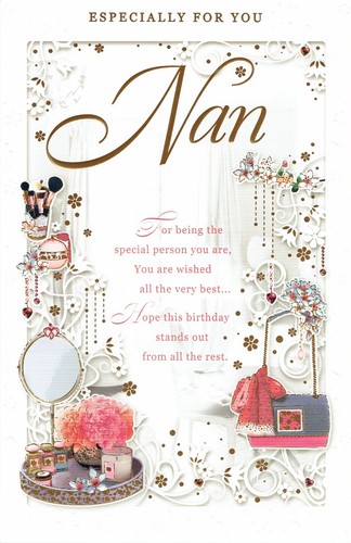 Nan large birthday card - nan,